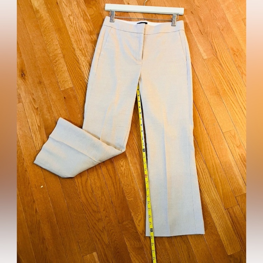 J. Crew Hayden Tan Linen Blend Kickout Crop Flare Pant size 2 - Picture 6 of 9